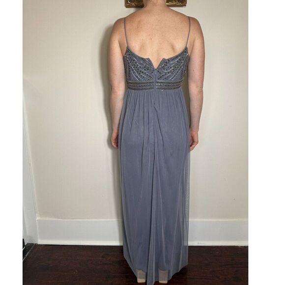 Gorgeous BHLDN Purple Vilette Beaded and Chiffon Gown Size 6 - Picture 3 of 5